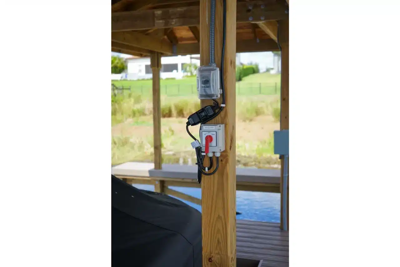 Photo of the electronics for a boat lift